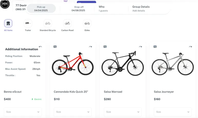 outdoor rental equipment software management