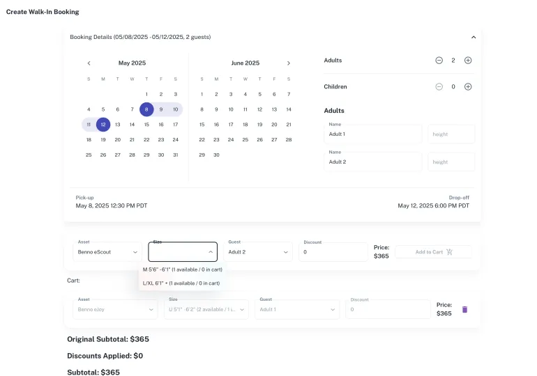 Outfitter Rental Management